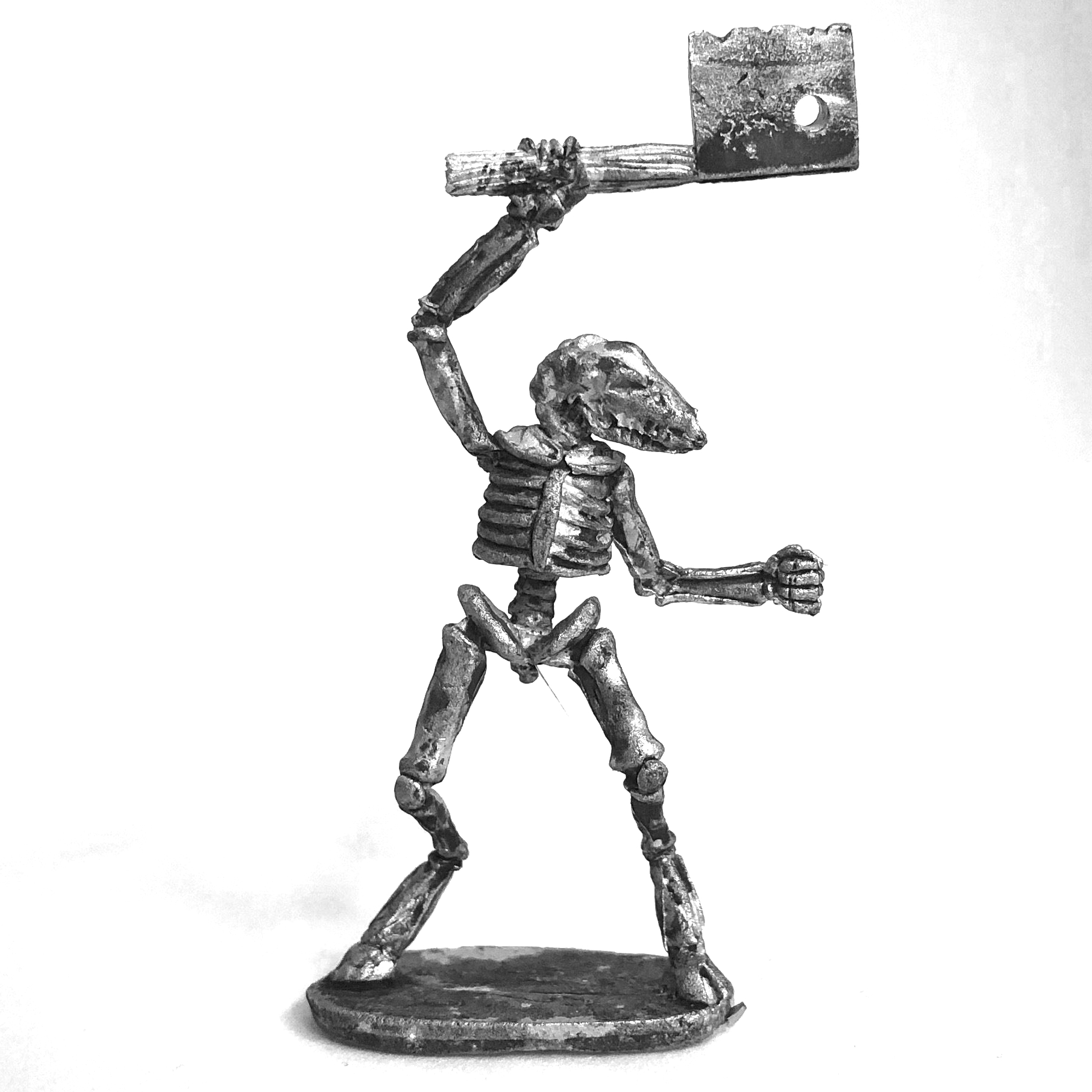 Goat Headed Skeleton with Cleaver